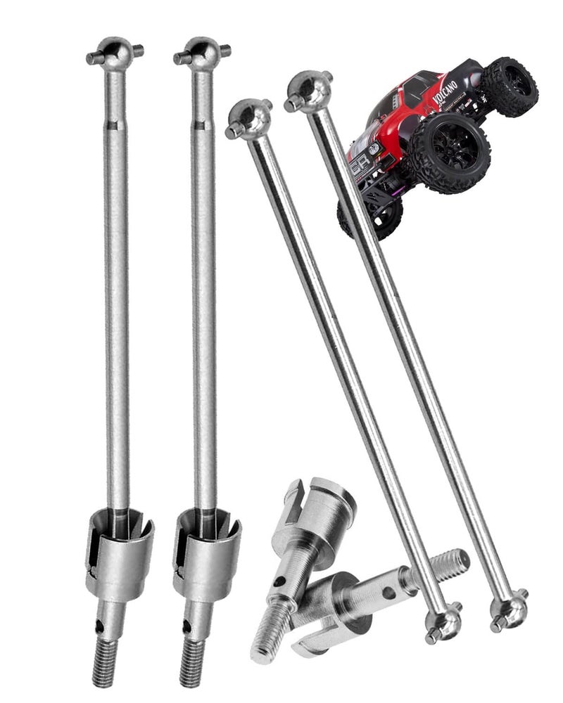ARRCat Drive Shaft Upgrades Part for Redcat Volcano Epx/PRO,ARRCat Metal 90MM Dogbones Drive Shaft 08029 & Stub Wheel Axle 02033,RC Hops Up Upgrades Parts Dogbones&Stub Wheel Axle,(90mm, 8-Pack),Silver - Image 1